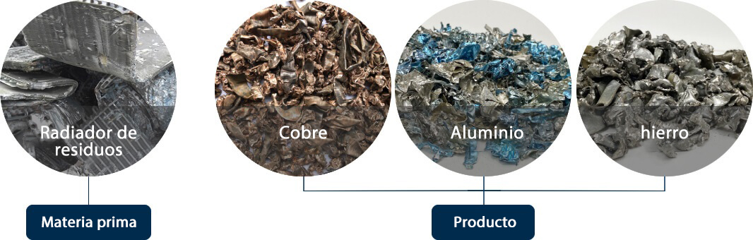 Separador de aluminio y cobre para radiador de aire acondicionado